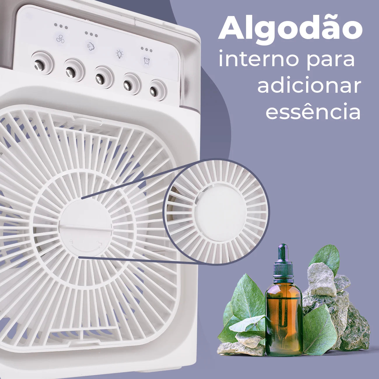 Mini Ar Condicionado ventilador umidificador