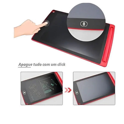 Lousa mágica para escrever ou  desenhar com a Caneta stylus. Leve, fino e portátil.
