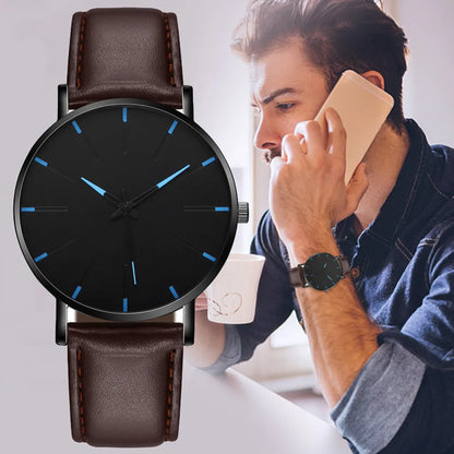 Relógios Quartz de luxo para Homens,  Pulseira de Couro. Classe, luxo  e bom gosto nesse produto.