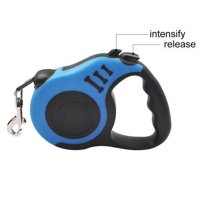 Coleira extensiva automática retrátil para cães. (3/5M). Seu cão andando livremente sob seu controle.