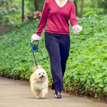Coleira extensiva automática retrátil para cães. (3/5M). Seu cão andando livremente sob seu controle.