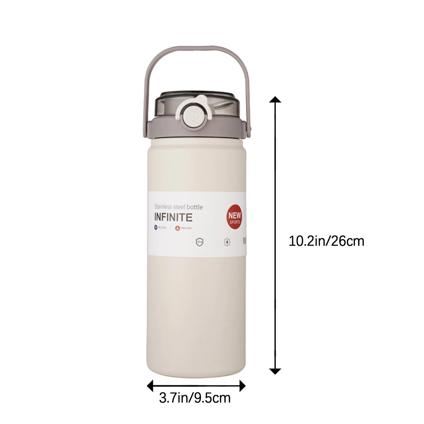 Large Capacity Thermos Bottle with Straw Stainless Steel Thermal Water Bottle Keep Cold Hot Thermos Cup Portable Vacuum Flask
