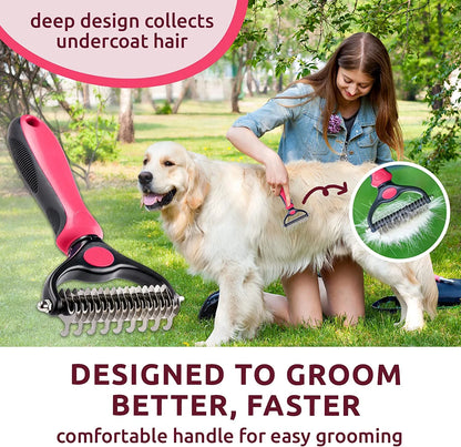 Escova removedora de excesso e emaranhado de pelos - Para todo pai de pet!