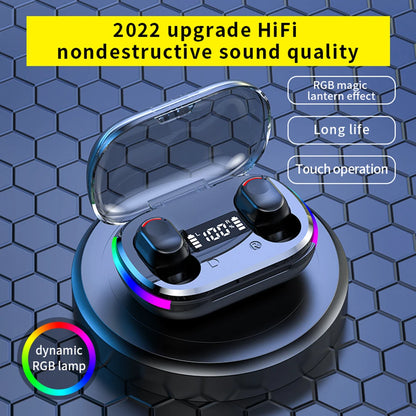 K10 Wireless Earbuds LED Digital Display Touch Control Gaming Sport Headphone Bluetooth-Compatible 5.3 Stereo Earphones