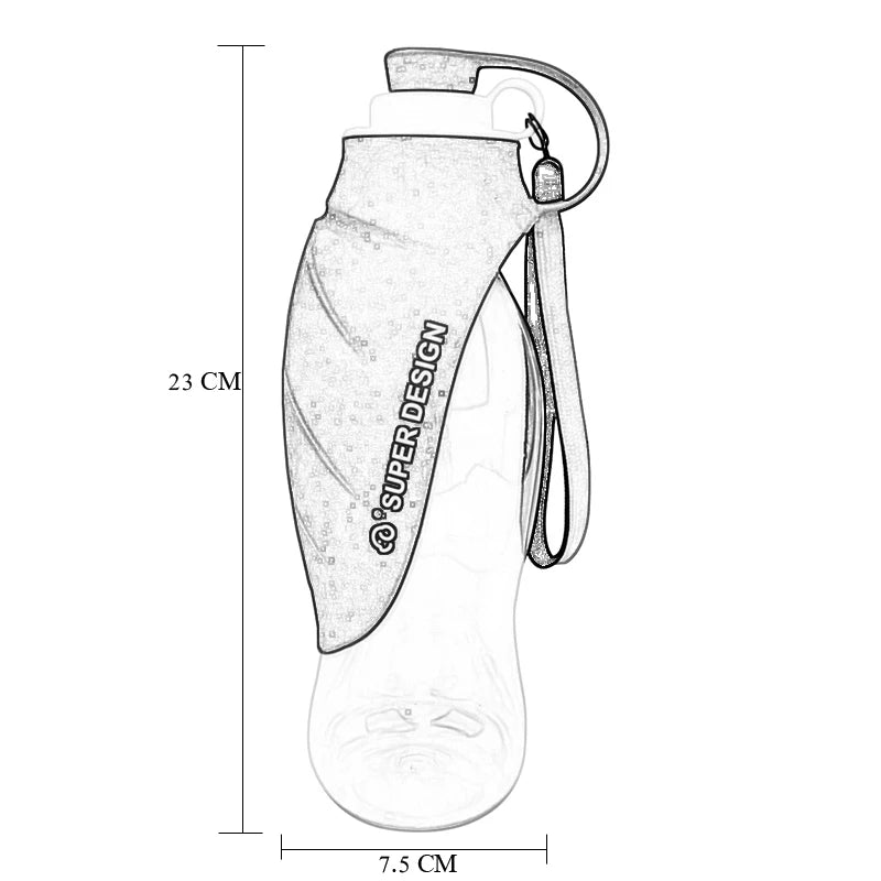 Garrafa de Água Portátil para Cães e Gatos - Garantia de praticidade pra você!