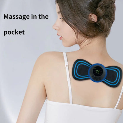Ems Portable Cervical Massager with Remote Control Electric Massage Stimulator and Back Adjustable Massage Tool