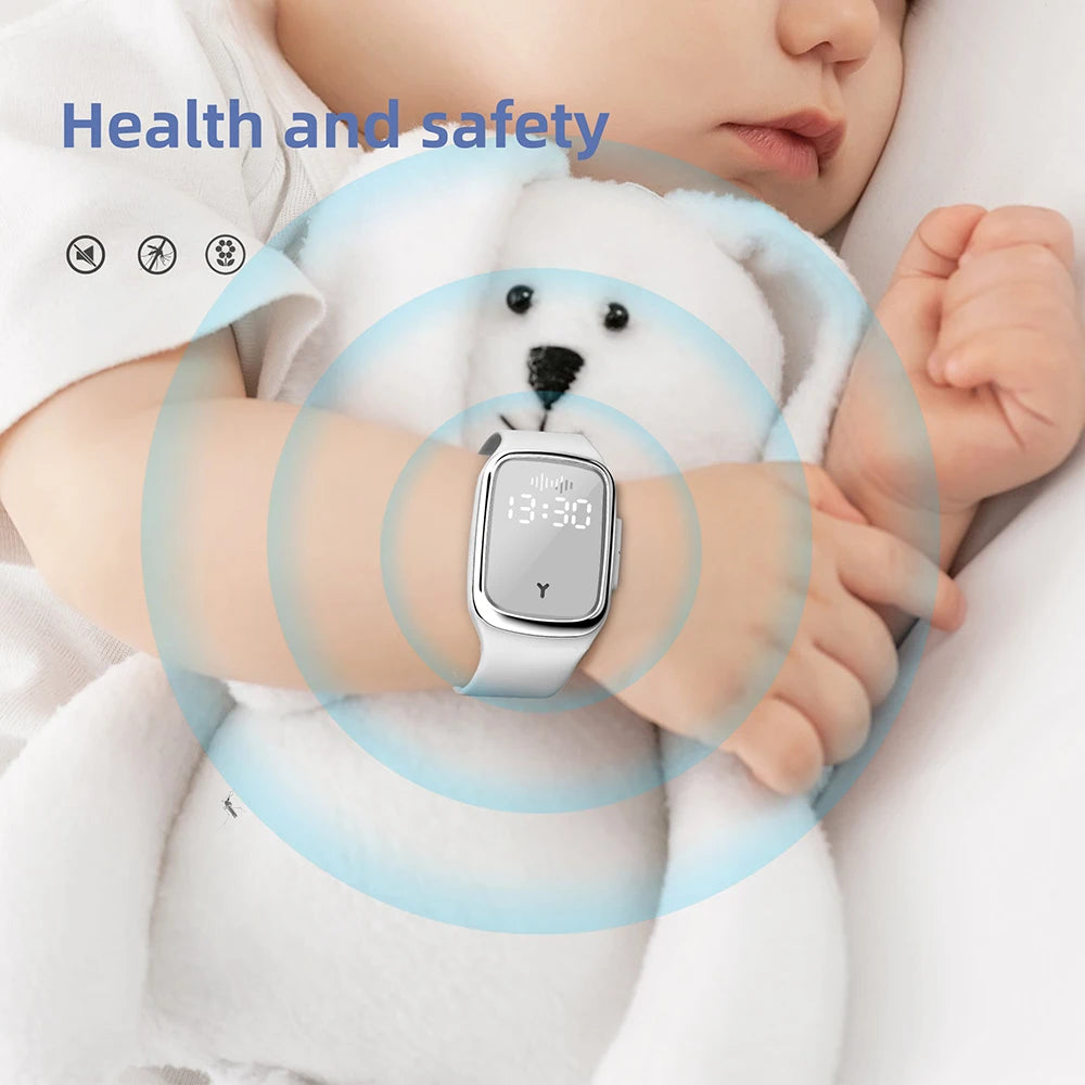 Repelente de mosquitos (inclusive da dengue) com relógio pulseira ultra-sônico . Ecologicamente correto - não usa produtos químicos -