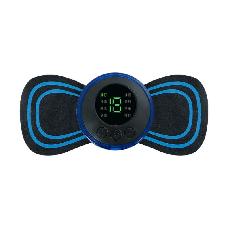 Ems Portable Cervical Massager with Remote Control Electric Massage Stimulator and Back Adjustable Massage Tool