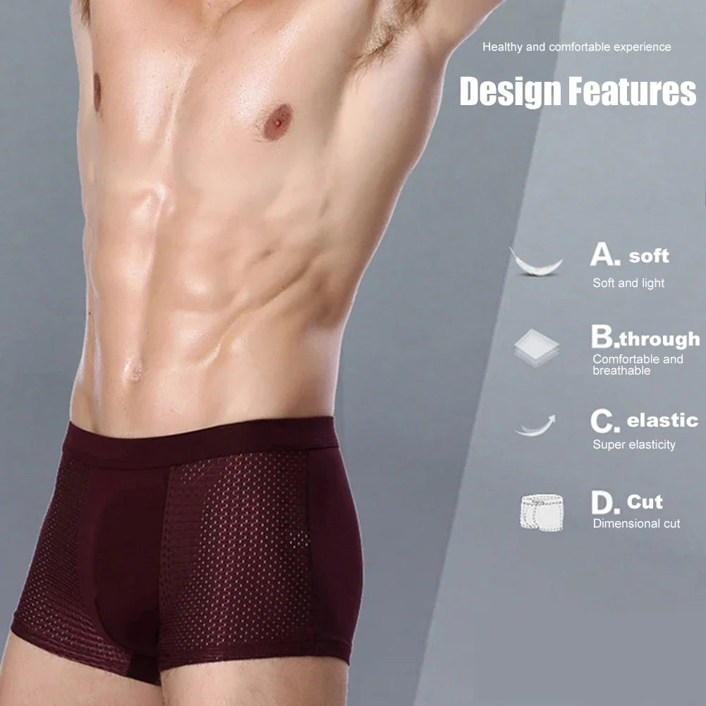 Bamboo Boxer Short masculino - fibra de bambú.