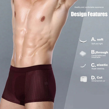 Bamboo Boxer Short masculino - fibra de bambú.