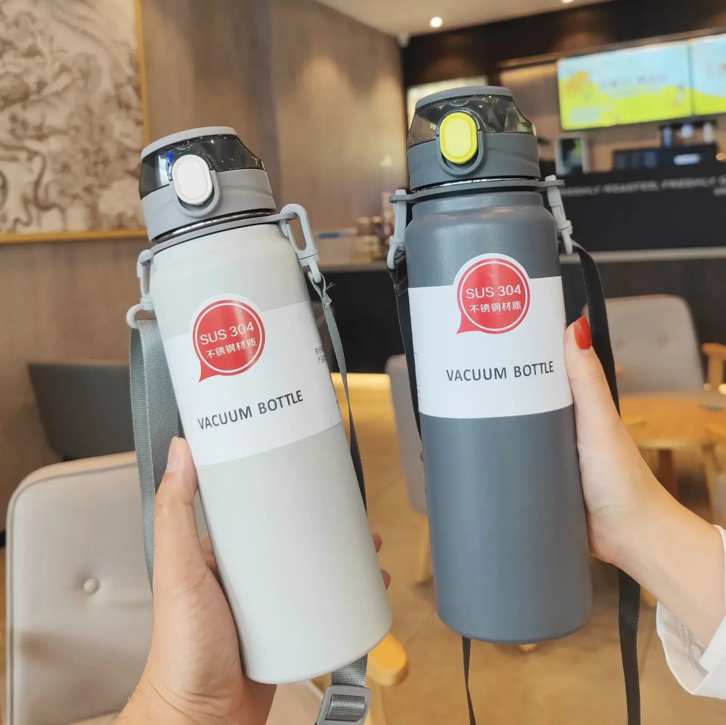 Stainless Steel Thermo Bottle Thermal Water Bottle Large Capacity Tumbler Portable Cold Hot Drinks Thermos Cup Fitness Cold Hot