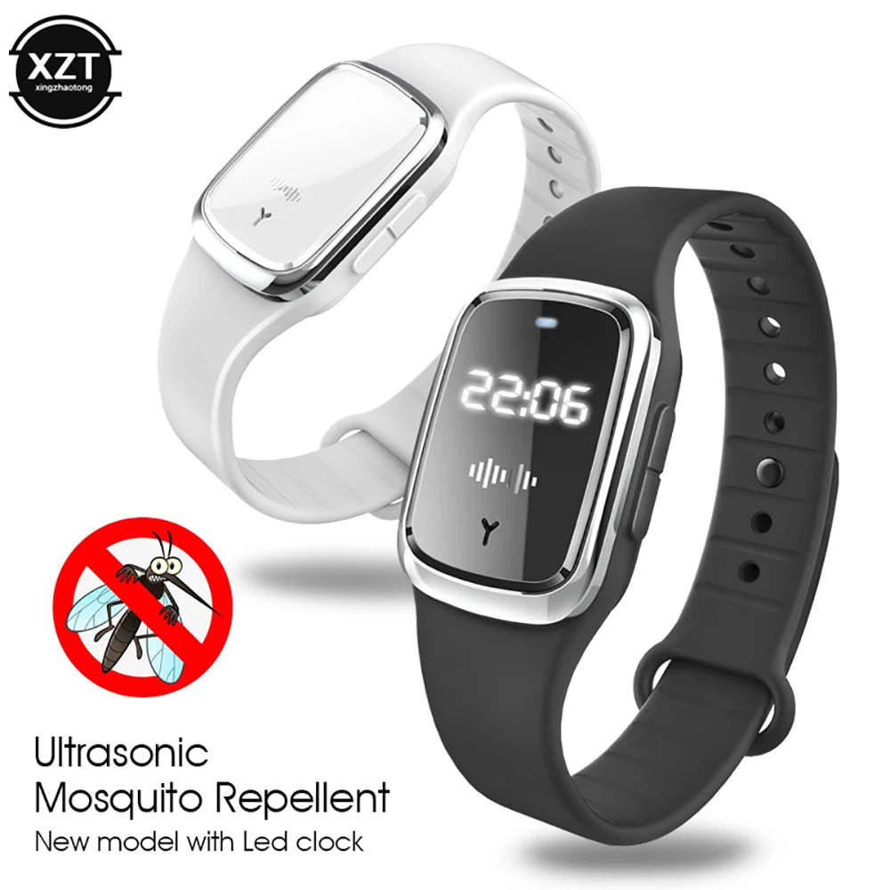 Repelente de mosquitos (inclusive da dengue) com relógio pulseira ultra-sônico . Ecologicamente correto - não usa produtos químicos -