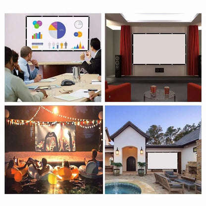 Salange Projector Screen Portable Projection Screen 100 Inch 120 Inch 150 Inch 16:9,Outdoor Movie Screen For Travel Home Theater