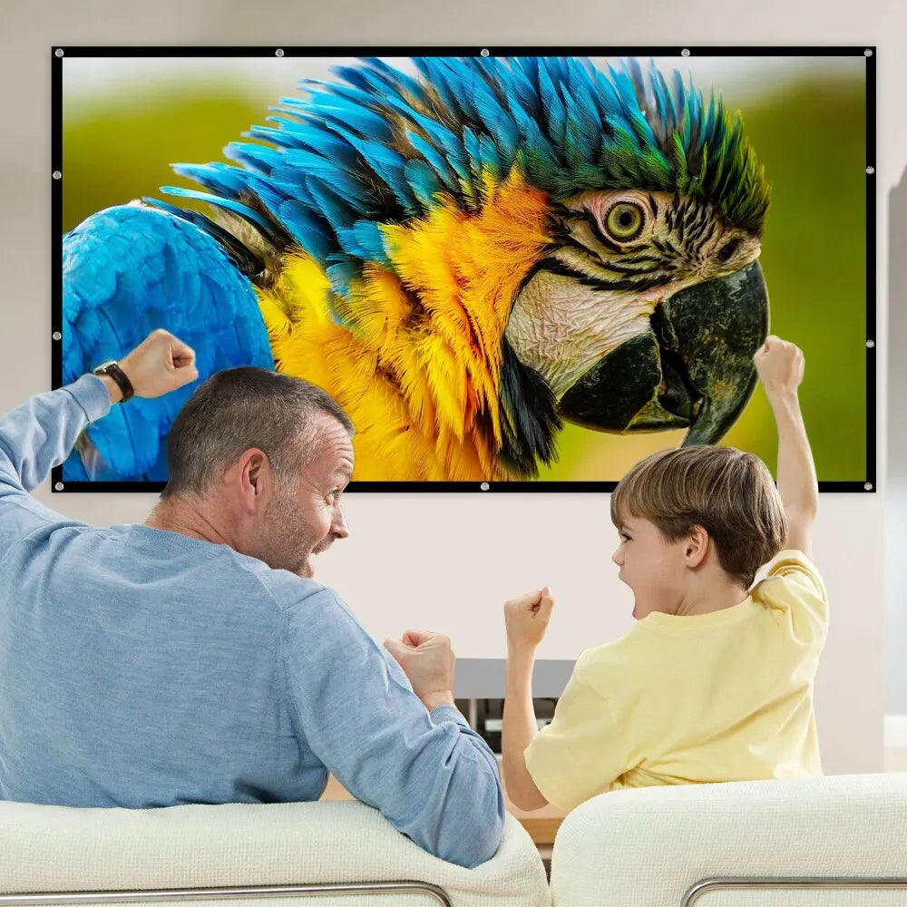 Salange Projector Screen Portable Projection Screen 100 Inch 120 Inch 150 Inch 16:9,Outdoor Movie Screen For Travel Home Theater