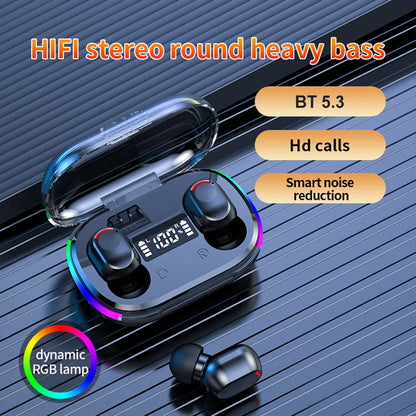 K10 Wireless Earbuds LED Digital Display Touch Control Gaming Sport Headphone Bluetooth-Compatible 5.3 Stereo Earphones